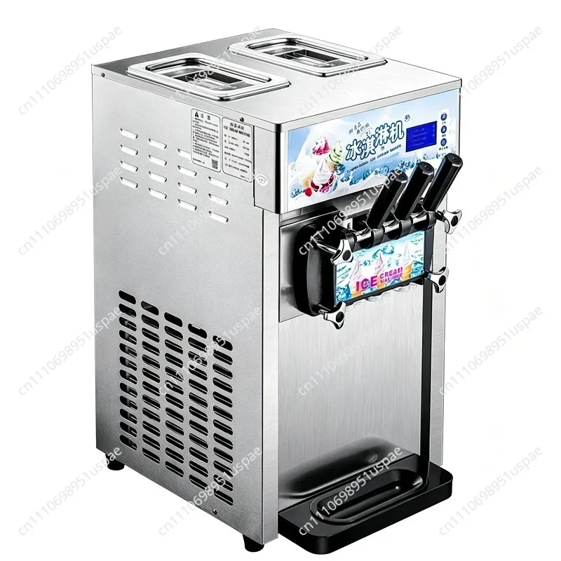 Commercial Ice Cream Machine Automatic Desktop Cone Maker Stainless Steel Soft Serve Ice Cream Maker