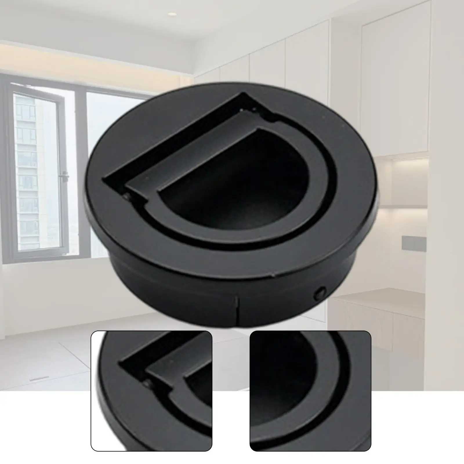 Flush Ring Pull Handle Round Easy to Install Recessed Pull Handle for Sliding Door