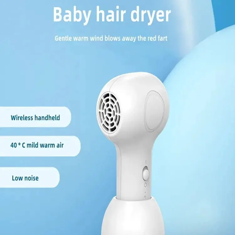Baby Hair Dryer Wireless Small Universal Diffuser Children's Silent Thermostatic Blowing Convenient Quiet For Butt 60W