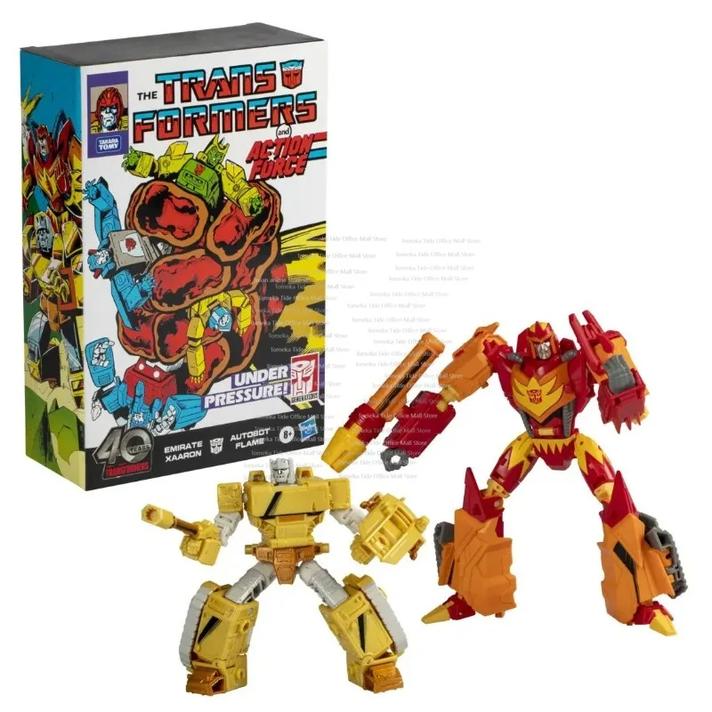 Spot Transformation Toy Fire Tongue Chief Saron G1 Comic Version 40th Anniversary Ancestor Set Action Figure Toy Collection Gift