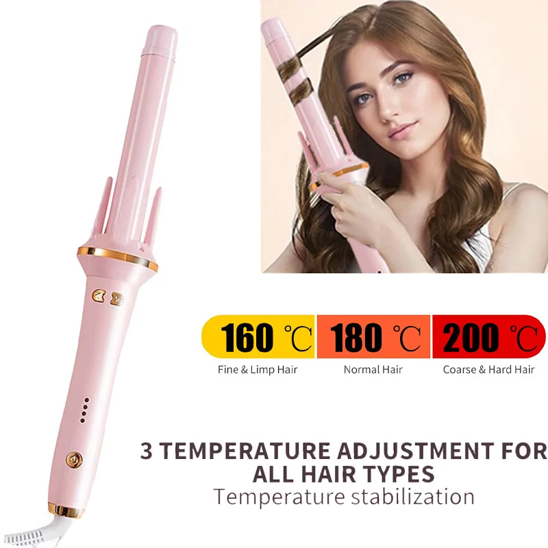 

Automatic Curling Wand Big Roll Anion Ceramic Hair Curler 3-Speed Adjustable Fast Heating Curling Iron Fashion Styling Tools