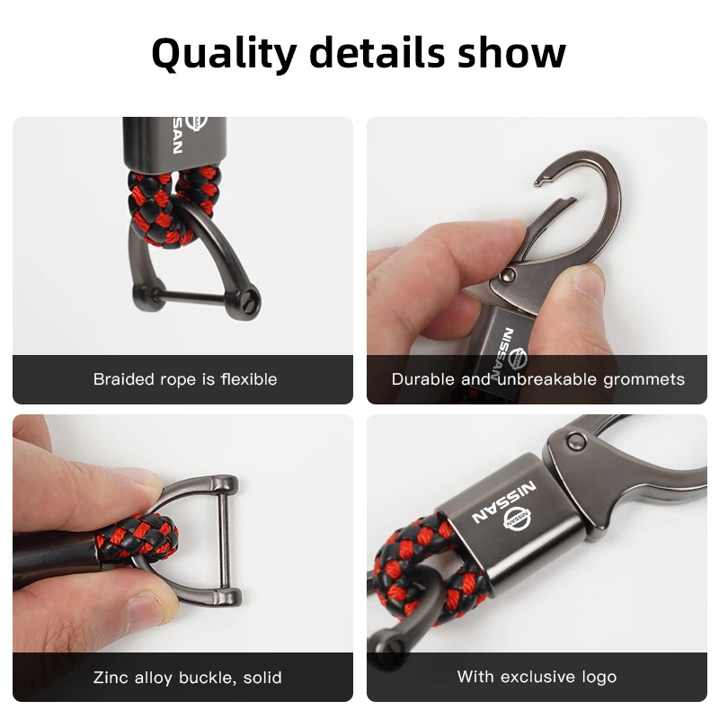 Luxury Metal Leather Logo Keyring Car Keychain For Nissan Qashqai Juke Pulsar Sentra Altima Patrol Micra Rogue Almera Versa Pat