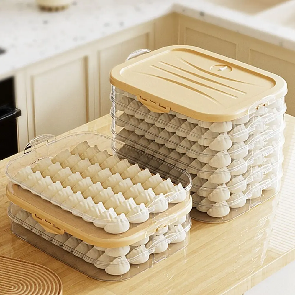 1/2/3/4 Layers Dumpling Storage Box Food-grade Well Sealed Egg Frozen Box Fresh-Keeping Quick Freezing Wonton Freezer Household