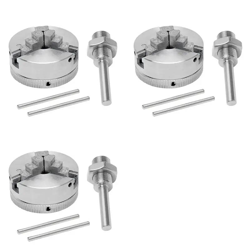 ABUL-3X Mini Lathe Chuck Set, Z011 Extension Three Jaw Chuck And Connecting Rod Set, Electric Drill Chuck