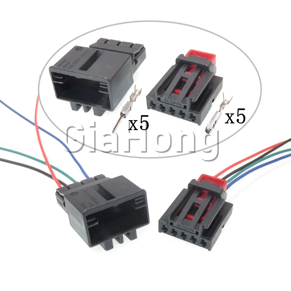 1 Set 5 Ways Parts 5G0972715 5K0972705 AC Assembly Automobile Taillight Wire Cable Socket For VW Audi Auto Electrical Connector