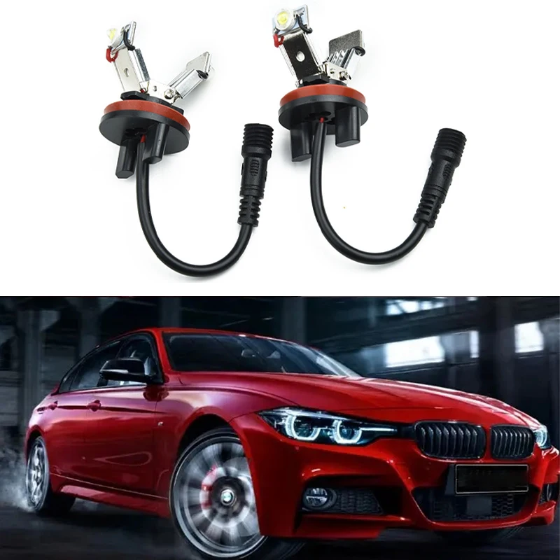 

Angel Eyes Light Bulbs H8 V Model Headlight 2pcs New LED For BMW E92 E93 E87 E82 E90 E70 E71 Aluminum Alloy Auto Durable Lights