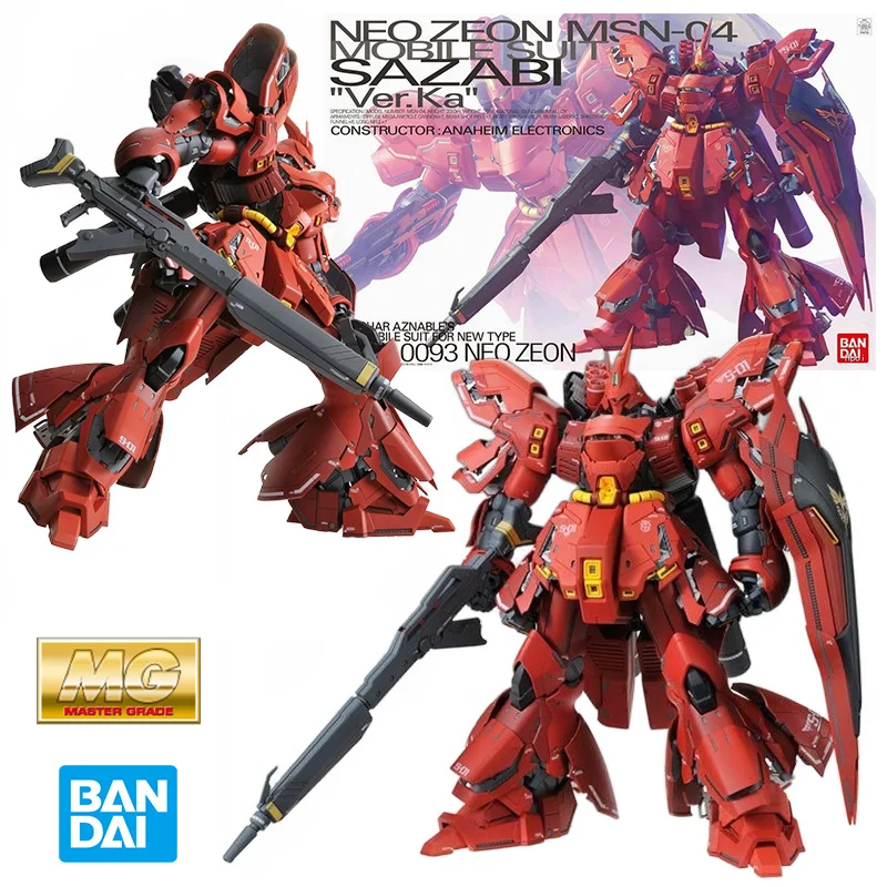 

Bandai MG Neo Zeon MSN-04 Sazabi Ver.ka 1/100 20Cm Anime Original Action Figure Gundam Model Kit Assemble Toy Gift Collection