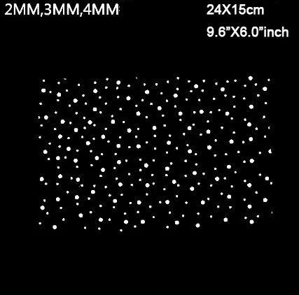 4pcs/lot(24x15cm) Full Sky Stars Hot fix Rhinestone Heat Transfer Rhinestone for Embellishment Iron on DIY Accessories(SSA-3289)