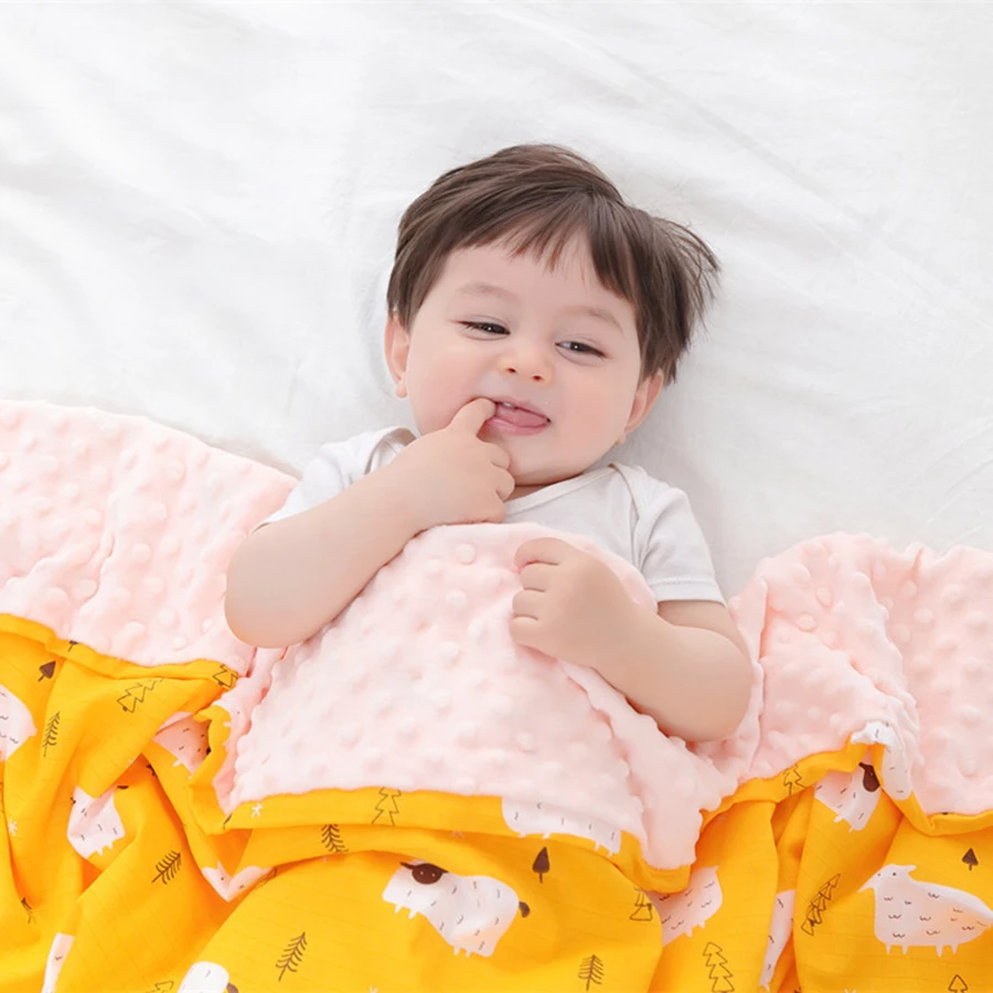 70*110cm Newborn Baby Blankets Warm Fleece Thermal Soft Stroller Sleep Cover Infant Bedding Baby Nap Blanket