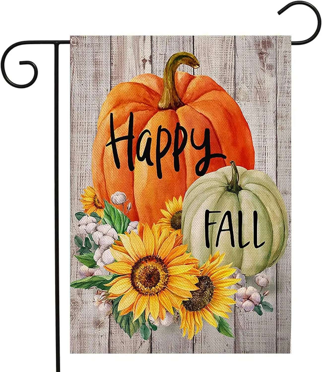 Happy Fall Garden Flag Pumpkin Fall Garden Flags 12 x 18 inch Double Sided Vertical Sunflowers Yard Flags for Seasonal Yard Than