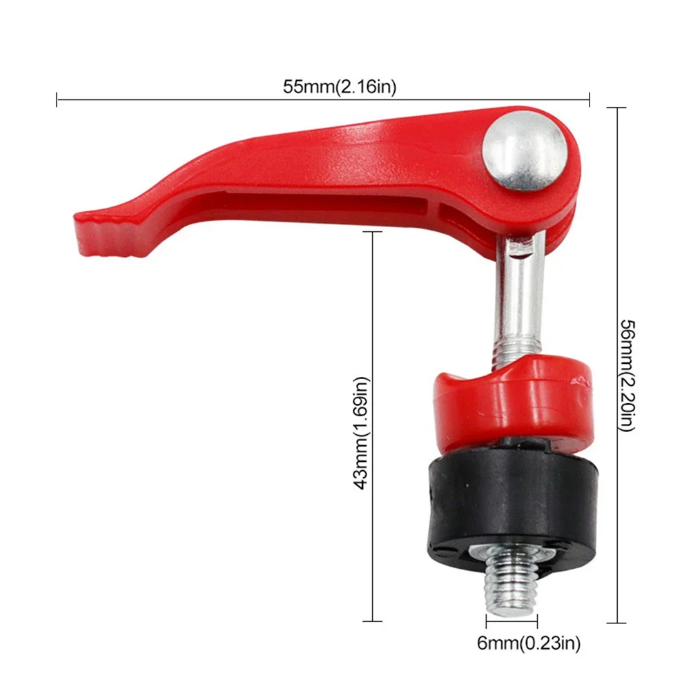 Quick Press Screw Attaching Clamp Black High Quality Push Cutter Accessories Red Size:55*56mm Stainless Steel Plastic