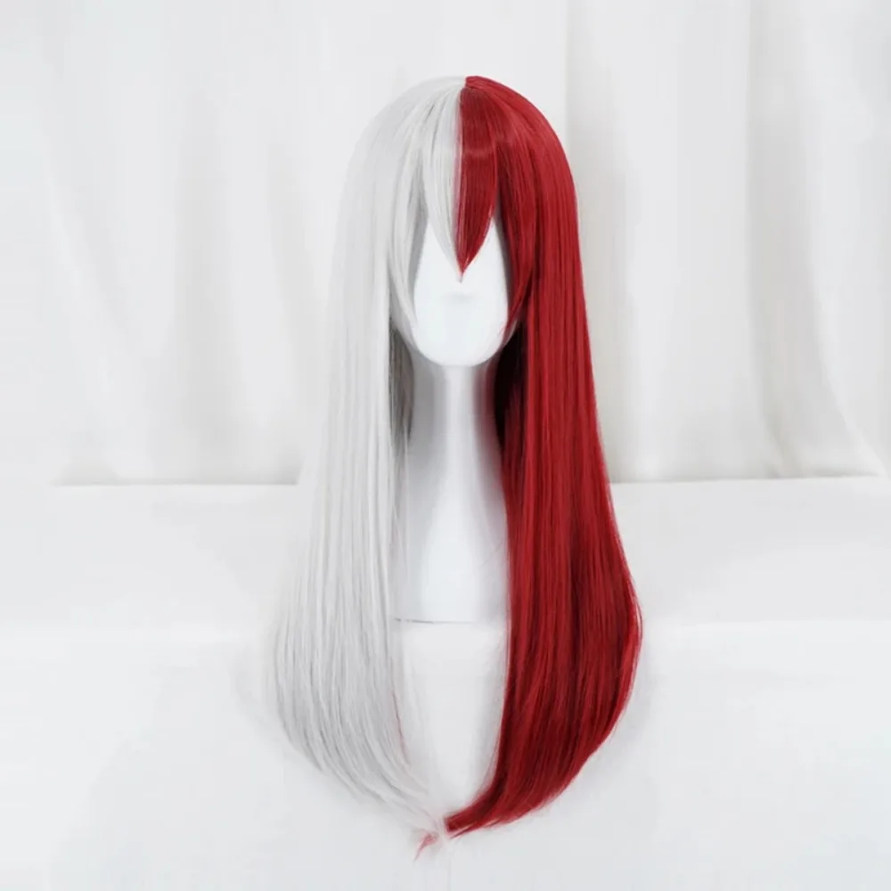 Syntetyczny Cosplay Dziewczyna Anime My Hero Academia Todoroki Shoto Długie Peruki Unisex Kostiumy Rekwizyty Włosy Boku No Hero Dress Up Party