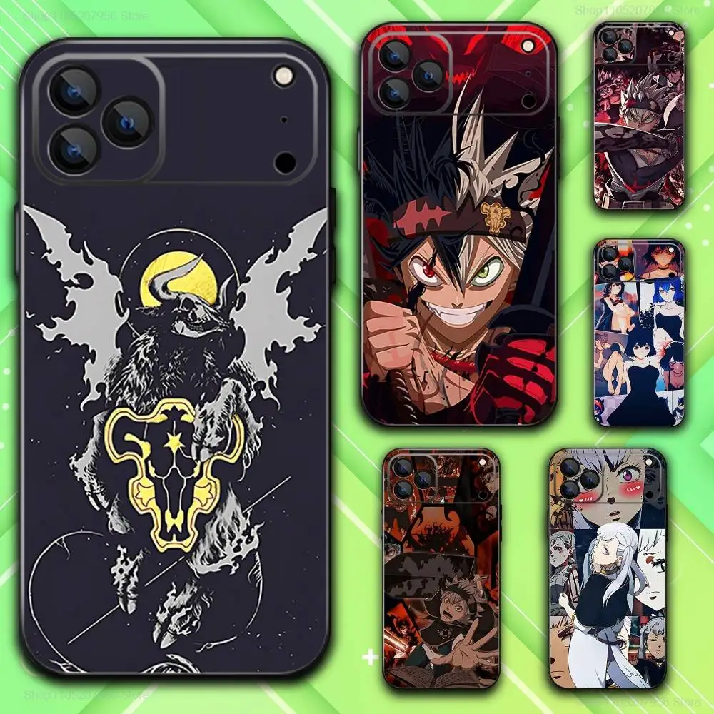 

B-Black A-Asta Clover Black Soft Skin-friendly For iPhone 17,16,15,14,13,12,11,Plus,E,Air,Pro,Max,Mini Phone Case