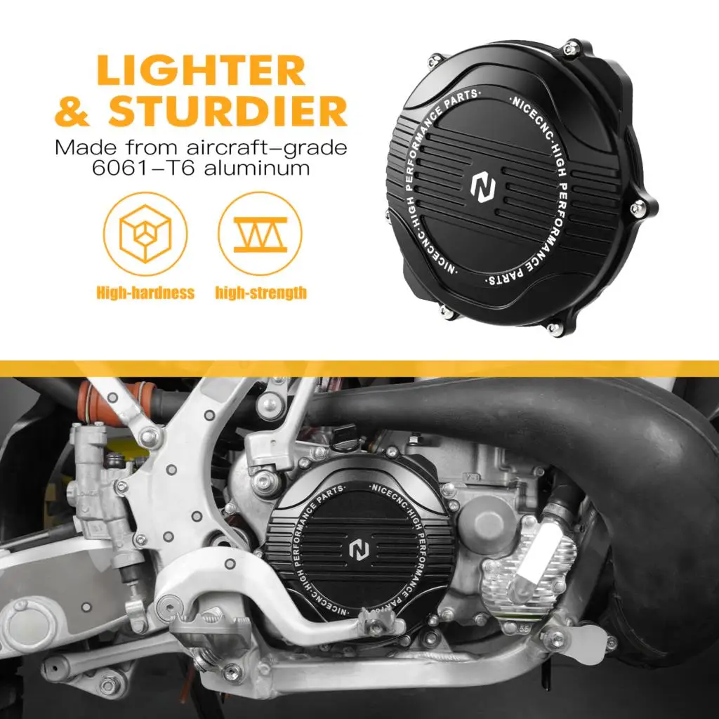 NICECNC For Yamaha YZ250X 2016-2023 YZ250 2008-2024 2023 2022 2021 오토바이 클러치 커버 가드 보호대 빌렛 알루미늄 블랙