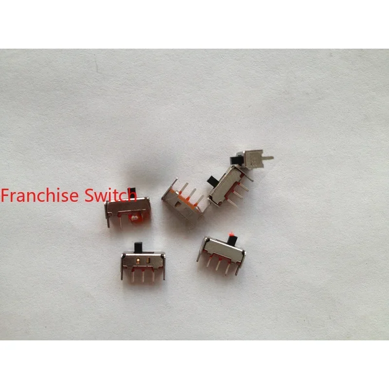 10PCS Toggle Switch Sliding  Is Inserted Into 3-pin And 2-gear Vertical Handle With Iron Bracket, 2MM High.