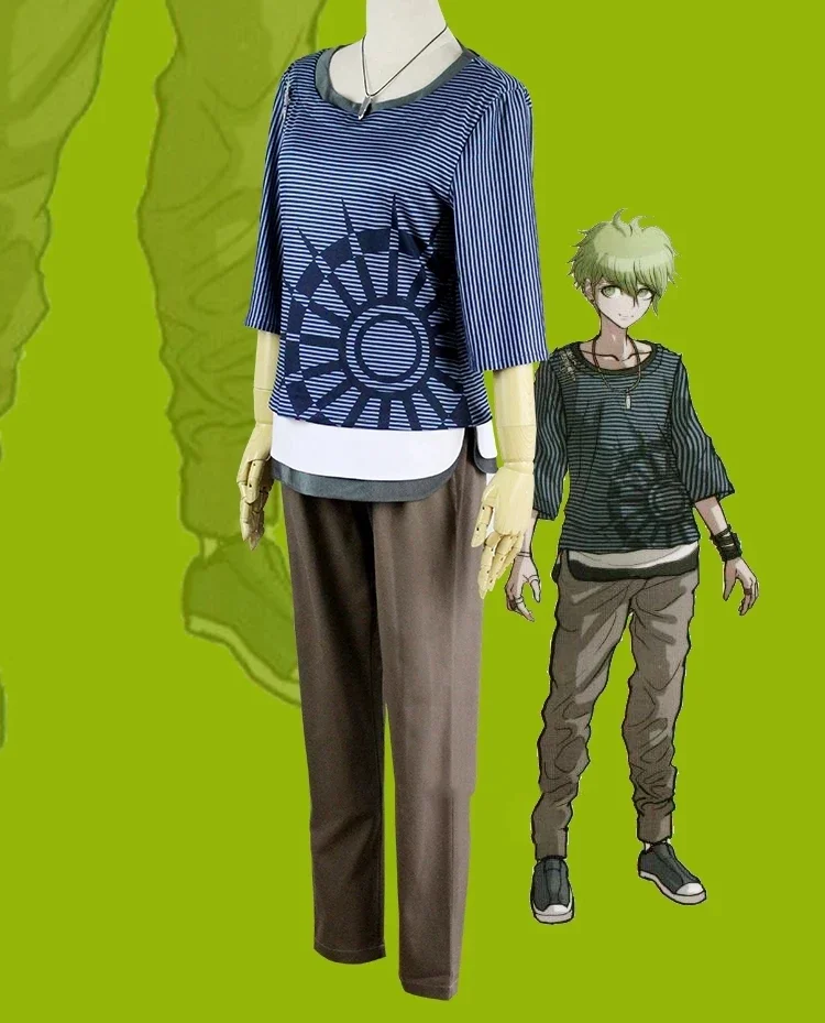 Anime rantaro amami cosplay traje peruca uniforme de jogo japonês camiseta calças colar feminino masculino halloween role play festa