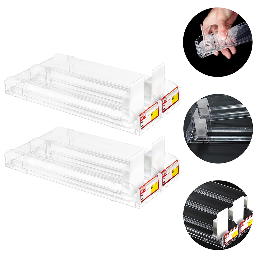 

4 Pcs Automatic Cigarette Push Display Rack Showcase Storage Ganizer Holder Stand Case Dispenser Smoke Box Pusher Panel Premium