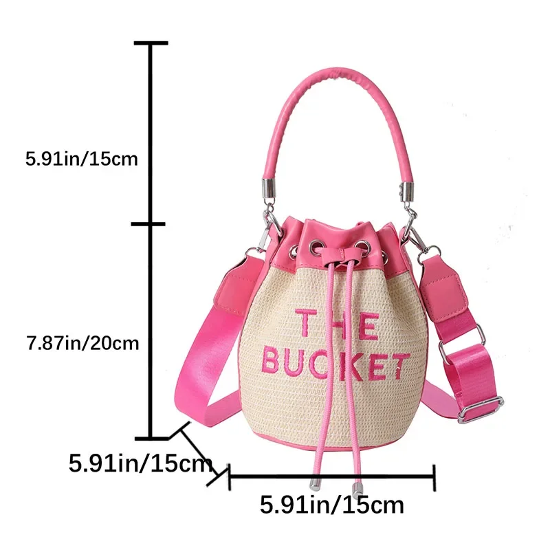 Fashion Small Knitting Hand Bucket Bags for Women 2023 Trend Shoulder Crossbody Bag Female Designer Luxury Purses and Handbags