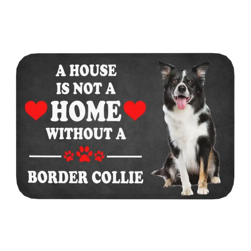 Custom Border Collie Door Floor Bathroom Kitchen Mats Anti-Slip Outdoor Doormat Bedroom Balcony Entrance Carpet Rug