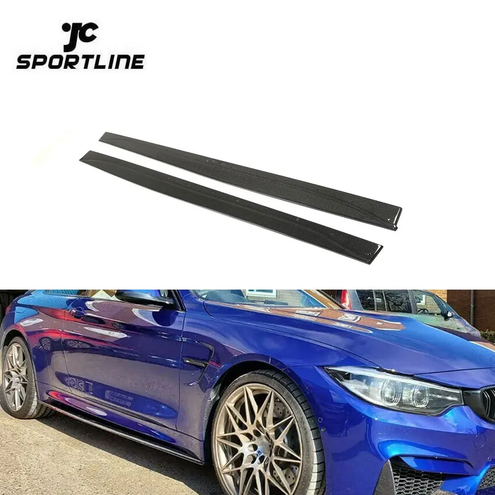 

Pure Carbon Fiber M4 Side Skirts Extension For BMW F82 F83 M4 Coupe 2014- 2020