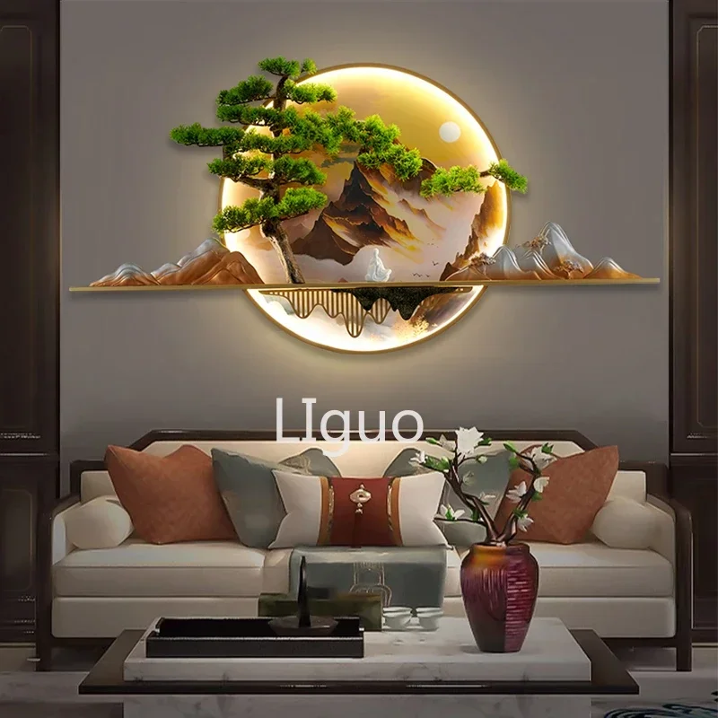 Modern Chinese Led for Wall Pictures Creative Landscape Sconce for Picture Lighting Decor Living Room Study Picture Wall Lamp