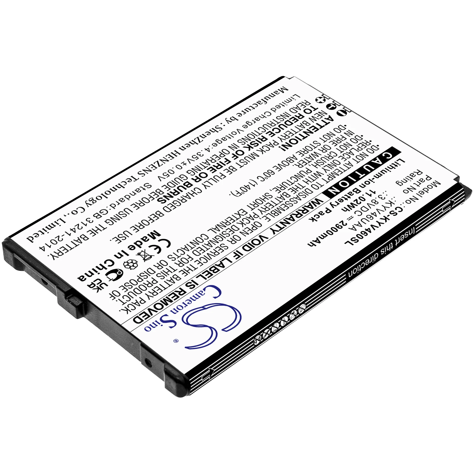 Imagem -02 - Bateria de Cameron Sino para Kyocera Kyv46uaa Kyv46 Torque G04 2900mah 11.02wh