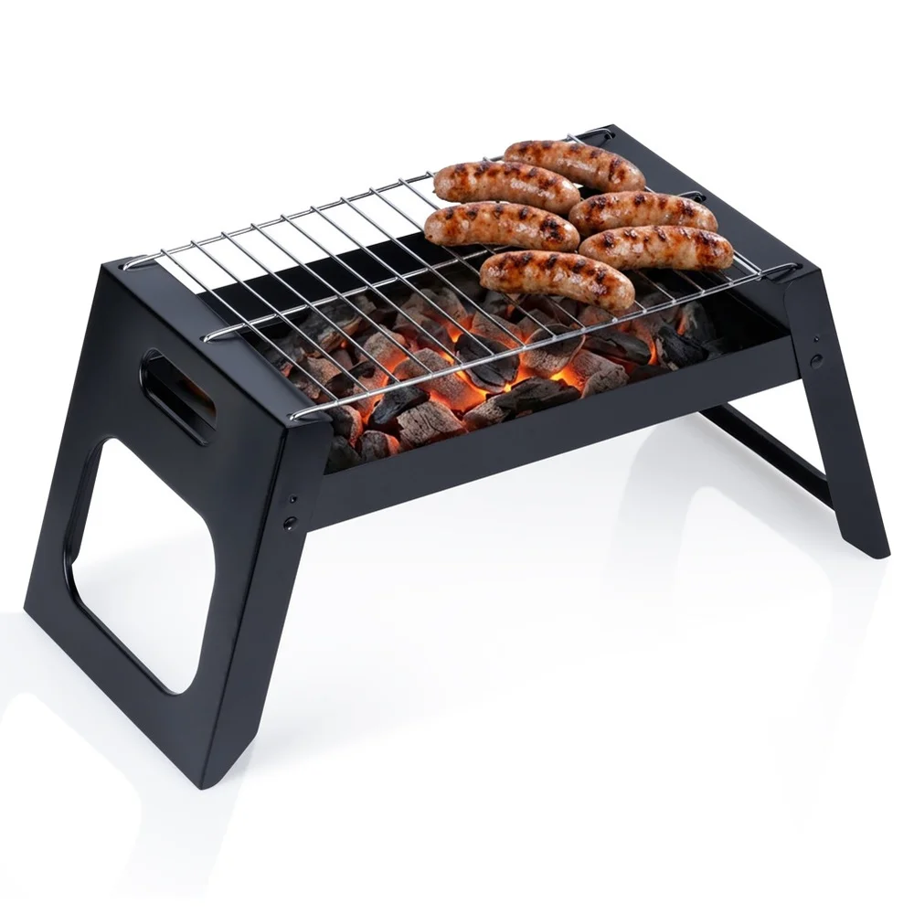Houtskoolgrill Opvouwbaar Draagbaar 46x22x22 cm Buiten Houtskoolgrill Voor Balkon Terras Buiten Kamperen Picknick Bi Compacte Grill Gemakkelijk Te Transporteren, Op Te Bergen En Te Gebruiken