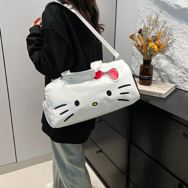 Sanrio Hello Kitty Travel Duffel Bag Large Capacity Sports Gym Bag Women's Crossbody Handbag Overnight Weekend Bag - view 6