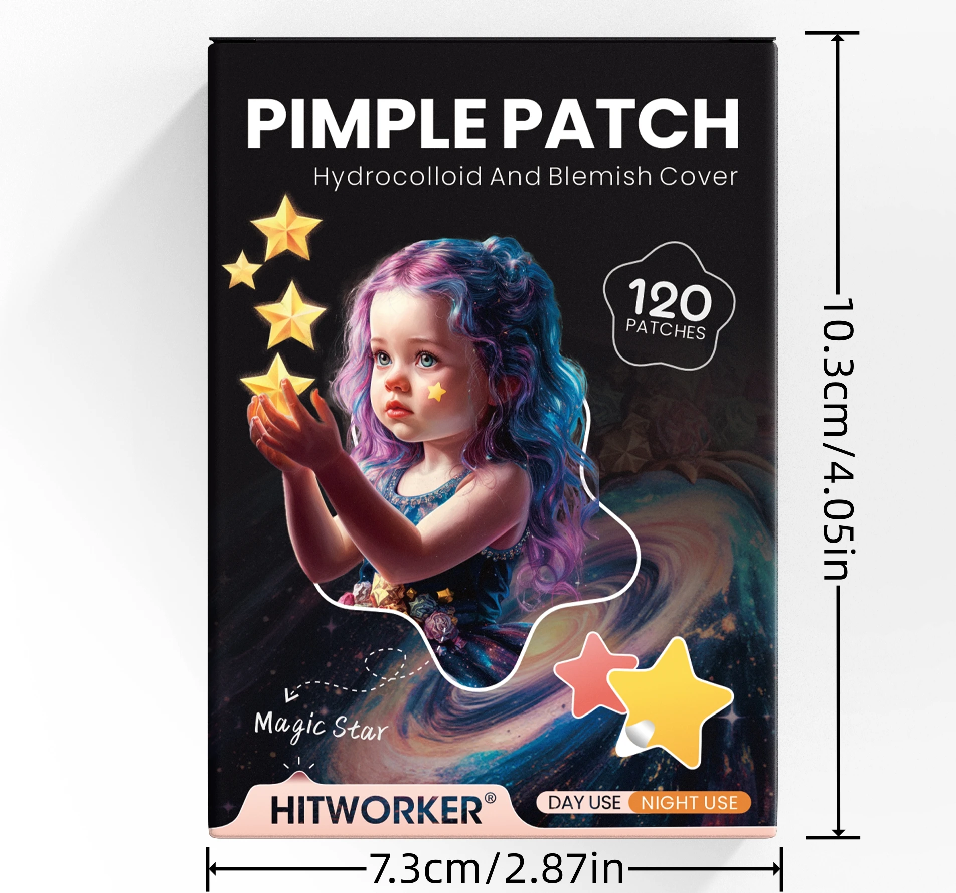120pcs Hydrocolloid Pimple Patches for Efficient Acne Removal Portable Packaging