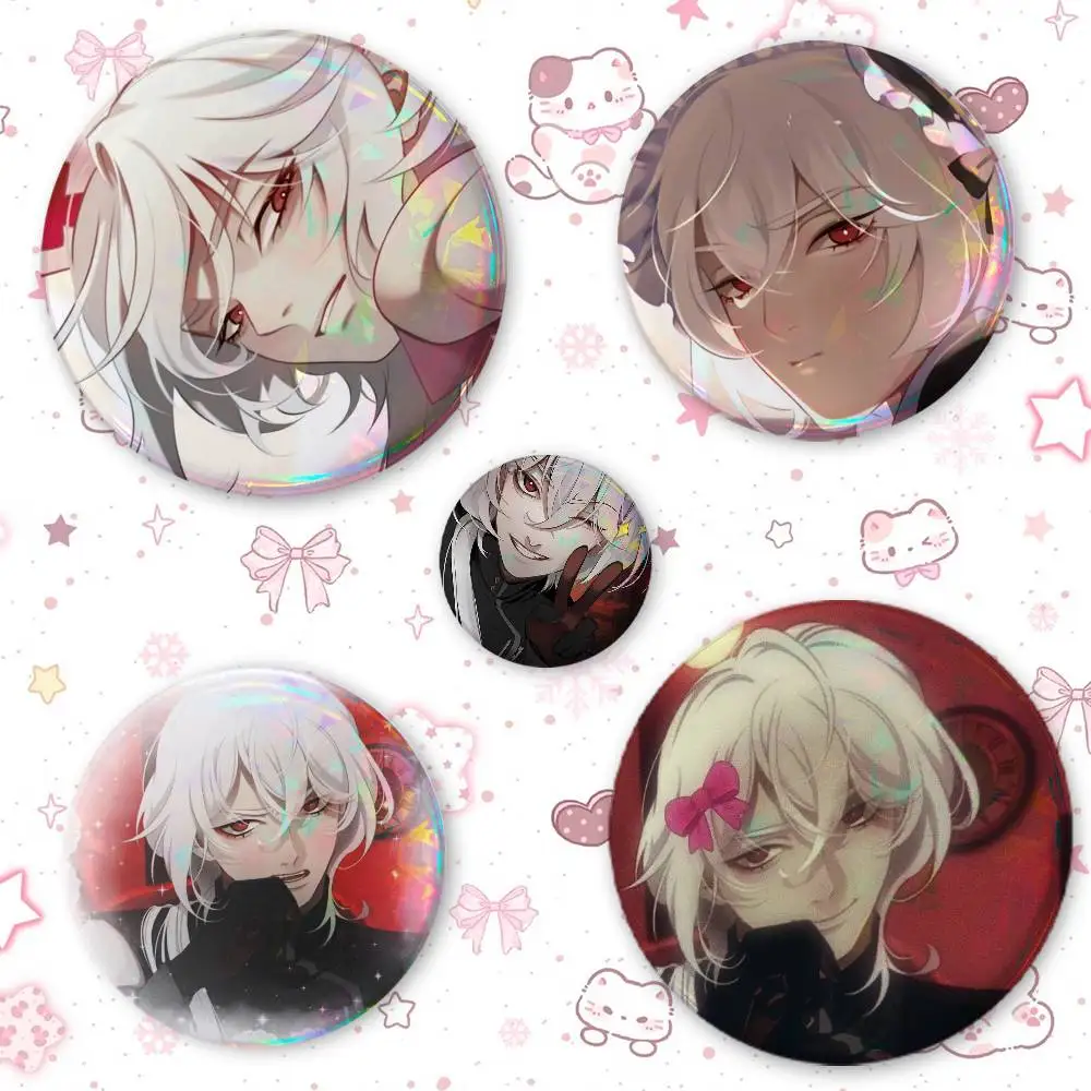 Hot Game- A-Date- Wi-th De-ath Round Button Badge Pin Set Anime Cartoon Game Music Cool Fashion Brooch For Backpack Clothes Hat