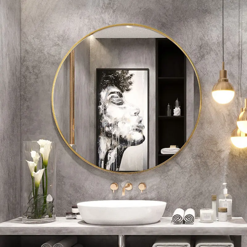 Round Decorative Wall Mirror Bathroom Makeup Shower Large Full Length Decorative Mirror Vanity Espejo Redondo Home Decor