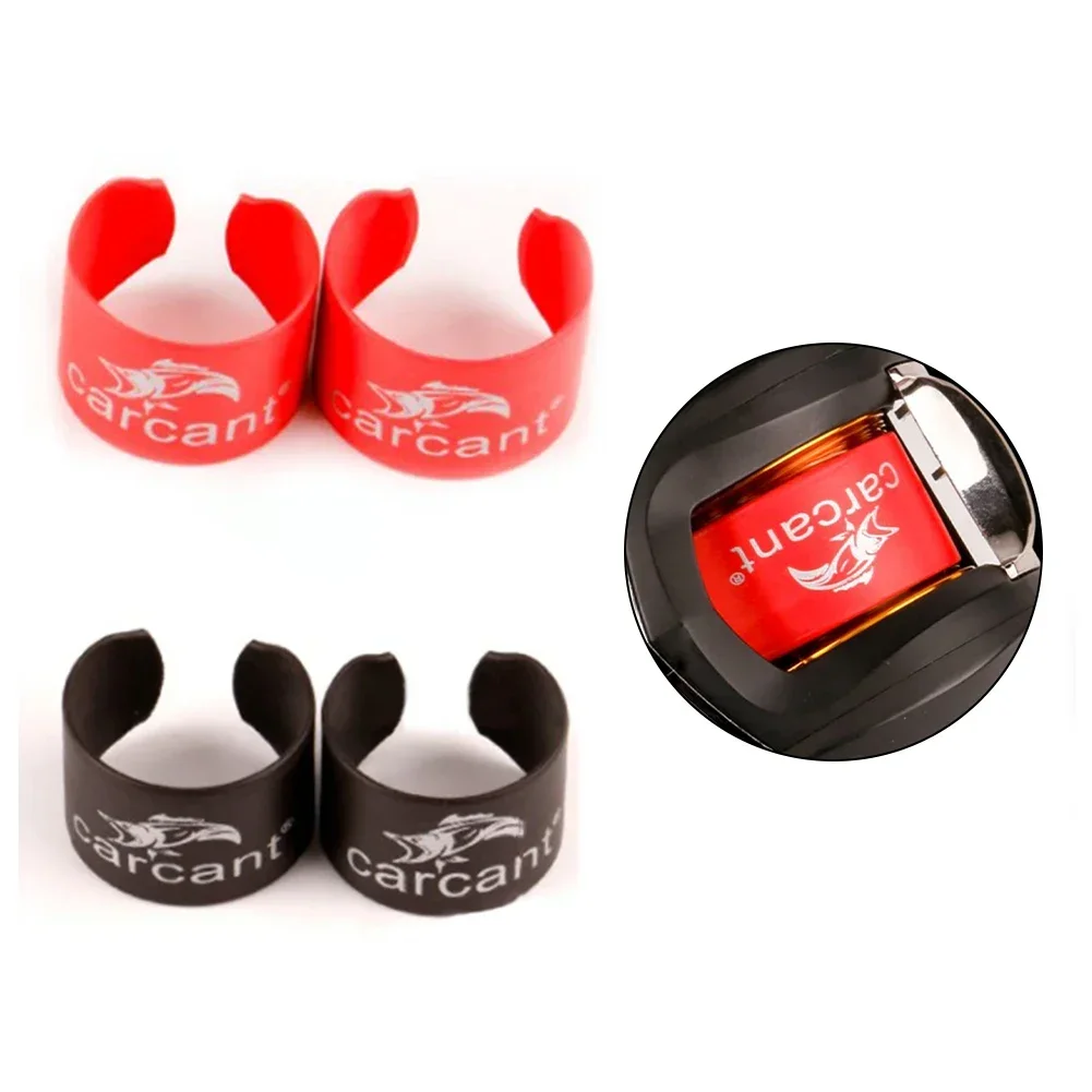 2Pcs/Pack Black/Red Elastic Fishing Spool Belt Fishing Reel Protection Belt Spinning Wheel Reel Accessories Pesca Fishing Tools