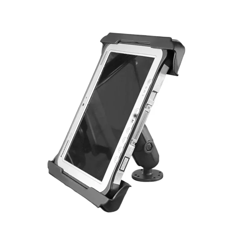 

Spring Loaded Tablet Holde With 14.5cm Arm Round Base for 9.7“-12.9” Tablets Desktop Adjustable Tablet stand for Truck/Car Mount