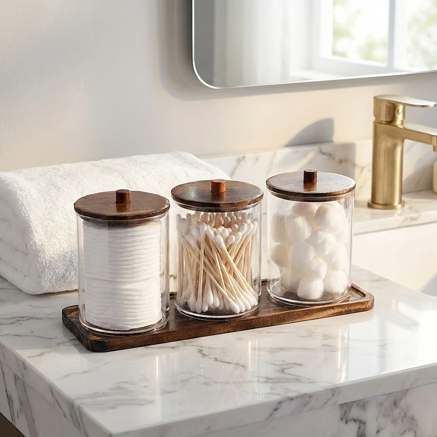 Zara Home Bathroom Set - Dispenser Wadah Kamar Mandi Transparan untuk