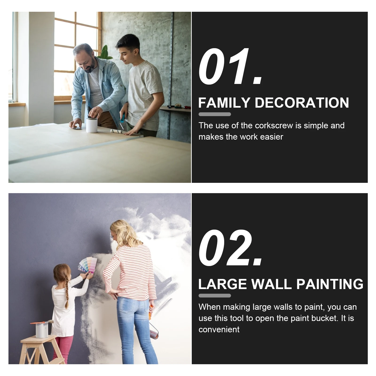 

3Pcs Time-Saving Can Opener Iron Material Lid Lifter Perfect Gift for Friends Can Opener Paint Bucket Lid Lifter