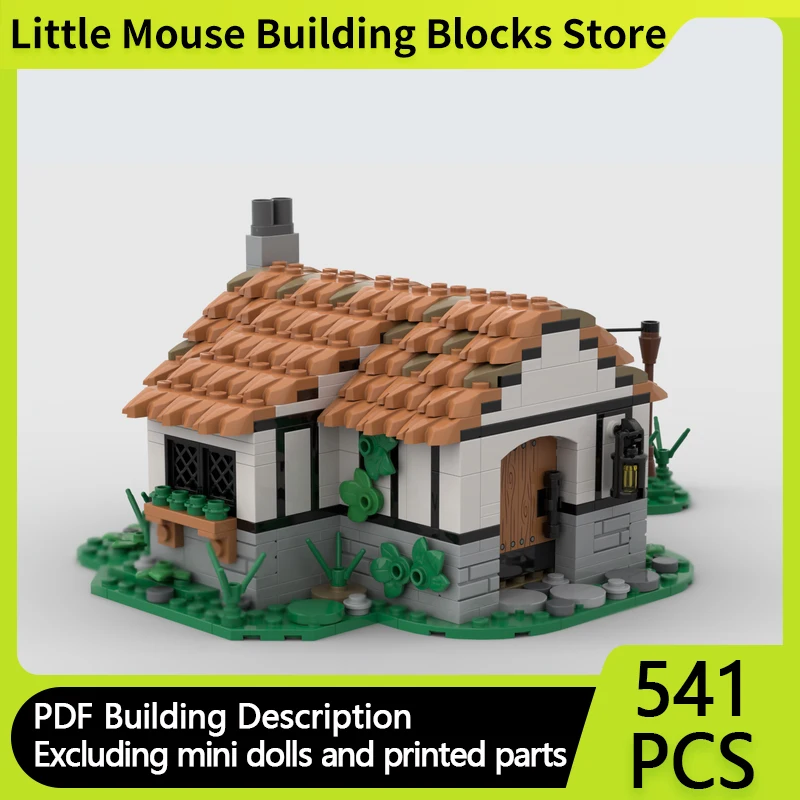 

Medieval Castle Model MOC Building Bricks Retro Street View Cottage Modular Technology Gifts Holiday Assemble Children Toys Suit