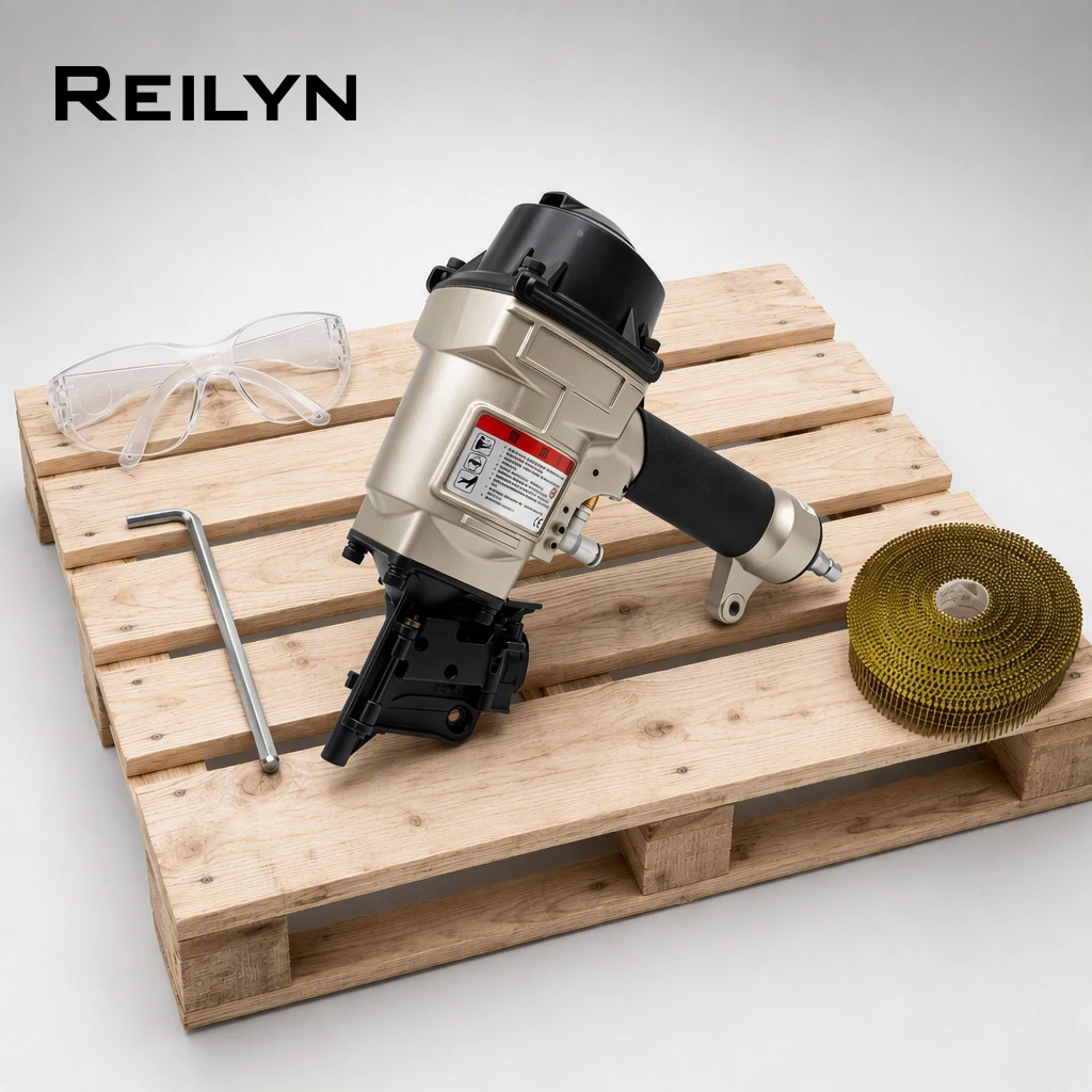 Coil Nailer Gun CN55PAL Industrial Automatic Nailing Machine for making Crating, Pallets, Board Pneumatic Tools