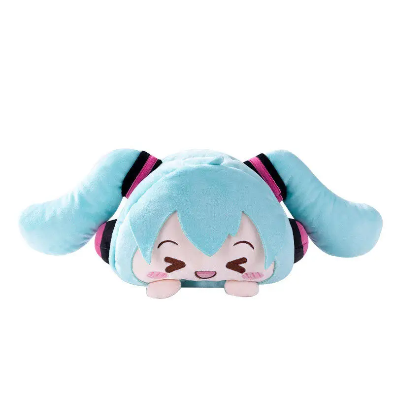 Hatsune Miku Plush Tissue Box Cover Kawaii Anime Virtual Singer Soft Stuffed Tissue Holder Desk Car Home Decor Birthday Gift