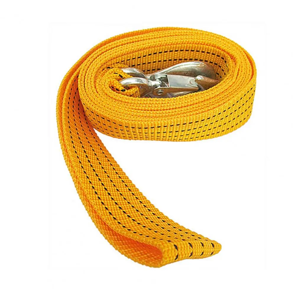 3-ton Capacity Tow Rope Stainless Steel Car Tow Strap Heavy-duty Nylon Car Traction Rope for Emergency Vehicle Towing Truck