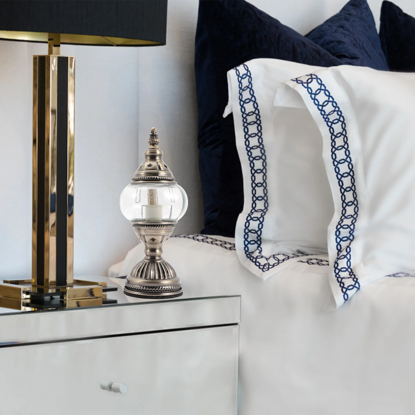 

Retro Desktop Lamp No Harsh Light Eye Protection Small Night Light for Bedroom Bedside Decoration Eu Night Lamp