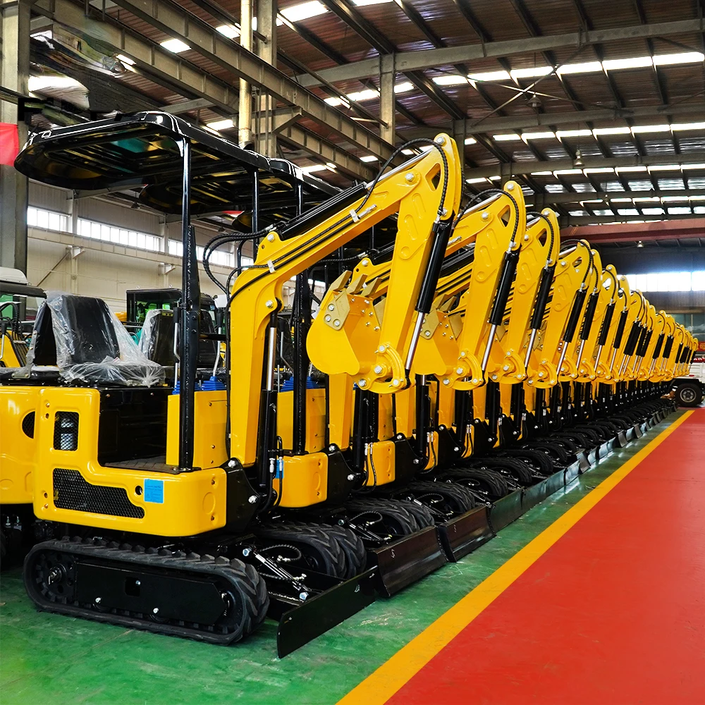 Wholesale Minibagger Kubota Engine Mini Crawler Excavator 1 T 1.8 2T 3 Ton Micro Bagger Excavator Machine Mini Bagger