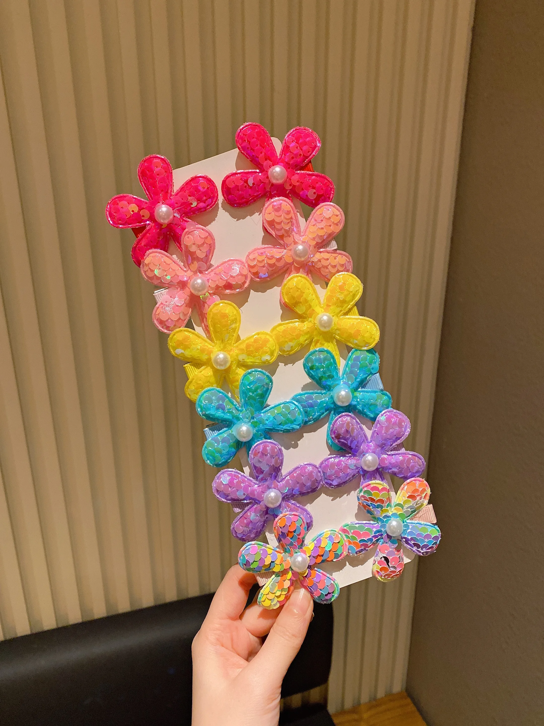 12/14/24/38 قطعة مشبك شعر على شكل زهرة الحب متعدد الألوان - يلمع كل يوم كهدية للمراهقين! #4