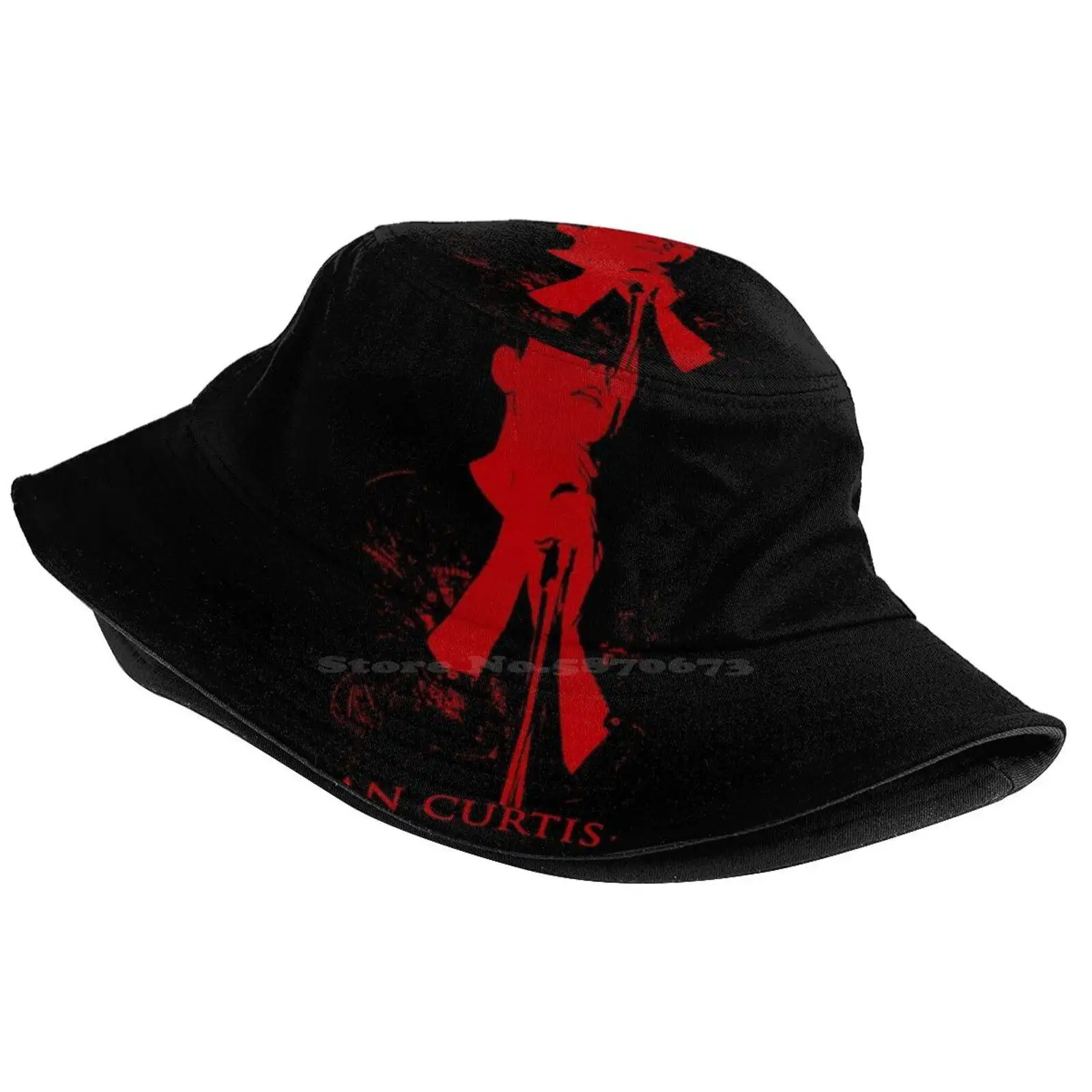 Ian Curtis Jd (Red) Sun Cap Fisherman Hat Bucket Hats Ian Curtis Unknown Pleasures Post Punk New Wave Dark Wave Gothic