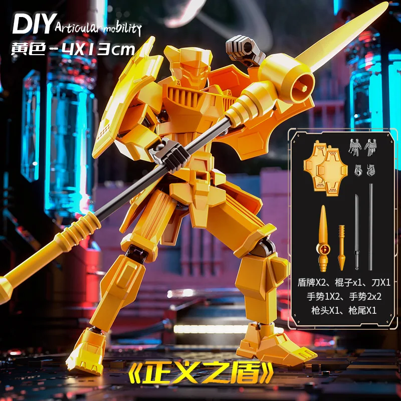 Angel Titan Joint Man Decompressie T13 Robot Magnetisch Multi Joint Assembleerbaar Model Speelgoed 9pcs Menselijk Lichaam Model Karakter Gift