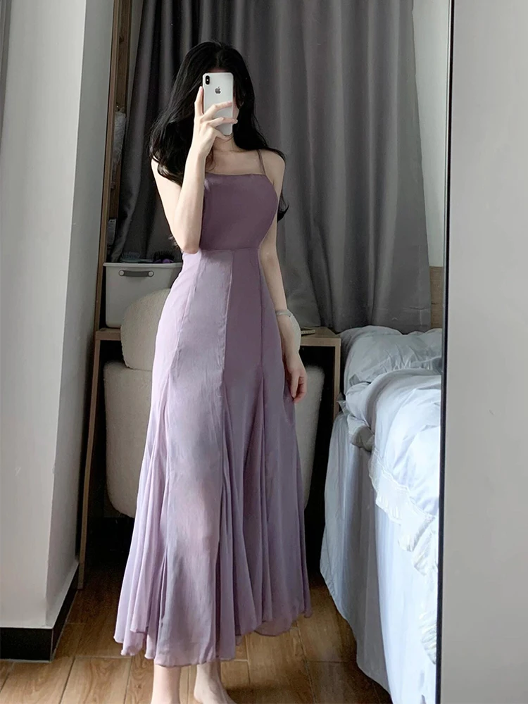 

Sexy Bal Strap Dr Women's plus Size High Waist Long Dr SYJ ujia Korean Sle Commute A-Line Skirt Summer Dr