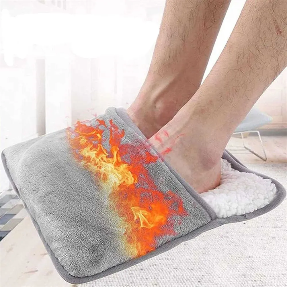 

Winter Electric Foot Heating Pad Washable Soft Plush Foot Heater Home Office Foot Warming Mat Blanket for Home Office Bedroom