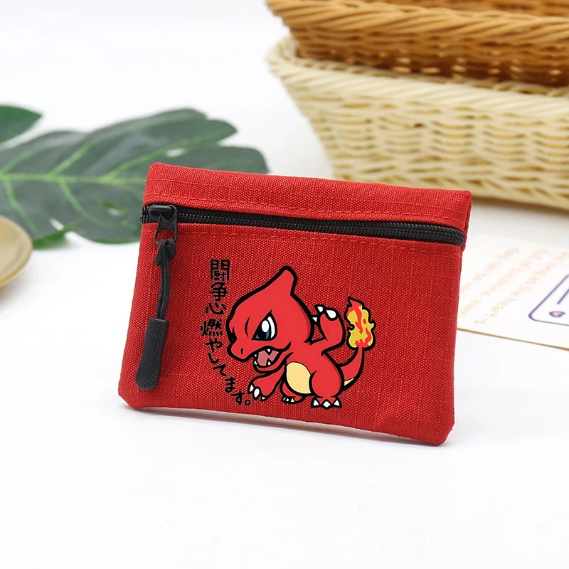 Anime Pokemons Coin Purse Cute Square Wallet Key Cards Holder Men Women Bag Accessories Portable Earphone Money Storage Pouch view 5