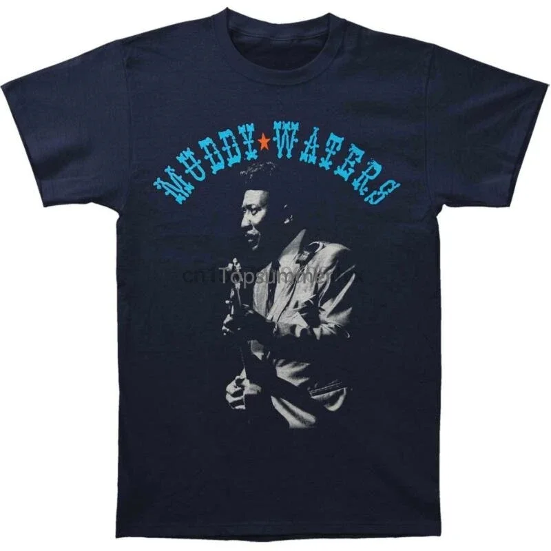 Authentic Muddy Waters Star Slim-Fit T-Shirt Navy S-2Xl New