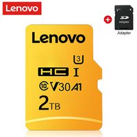 Lenovo 512GB Ultra Memory Card 128GB A1 U3 4K Micro TF SD Card UHS-I C10 TF Flash Card Minisd With Adapter For Driving Recorder