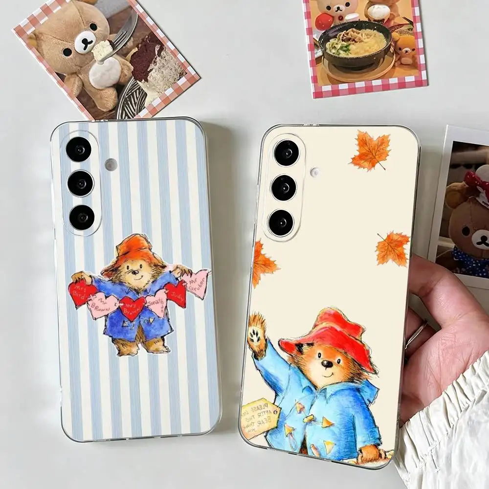 

Cute P-Paddington Bear Phone Case For SamsungA10,12,20,21S,30,31,40,50,51,52,70,71 Transparent Cover